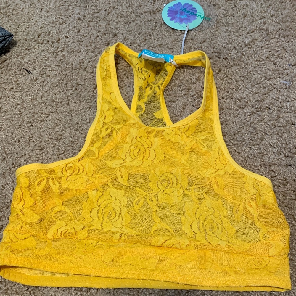 NWT Yellow Bralette
